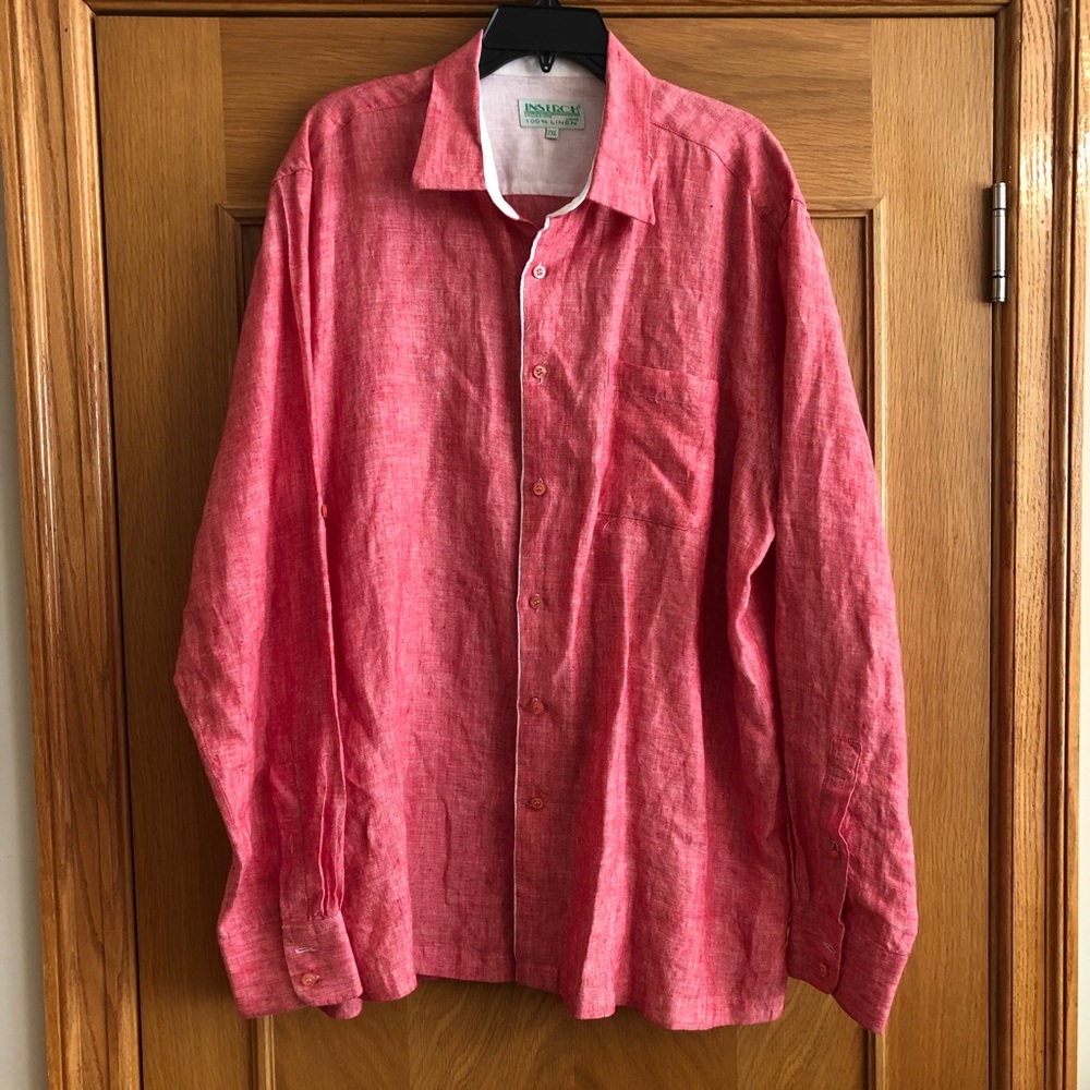 INSERCH Collezione Linen Long Sleeve Shirt Sz 2XL